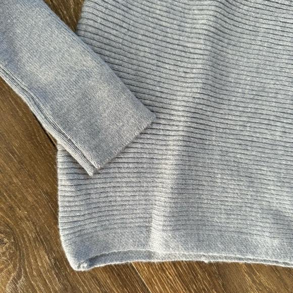 Women’s Dolman Boat Neck Ribbed Knit Sweater Dusty Blue Size L - Picture 4 of 7